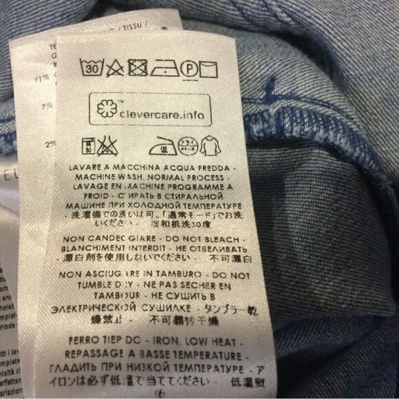 STELLA McCARTNEY Light blue denim keyhole Cutout Sundress W/ Pockets - Picture 10 of 13